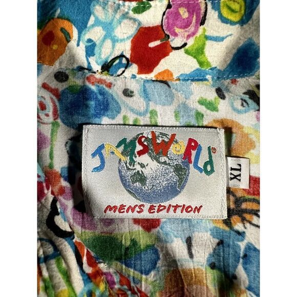 💎 RARE Jams World Flourish Flower Pattern Button Down Pocket Shirt XL - Picture 8 of 10